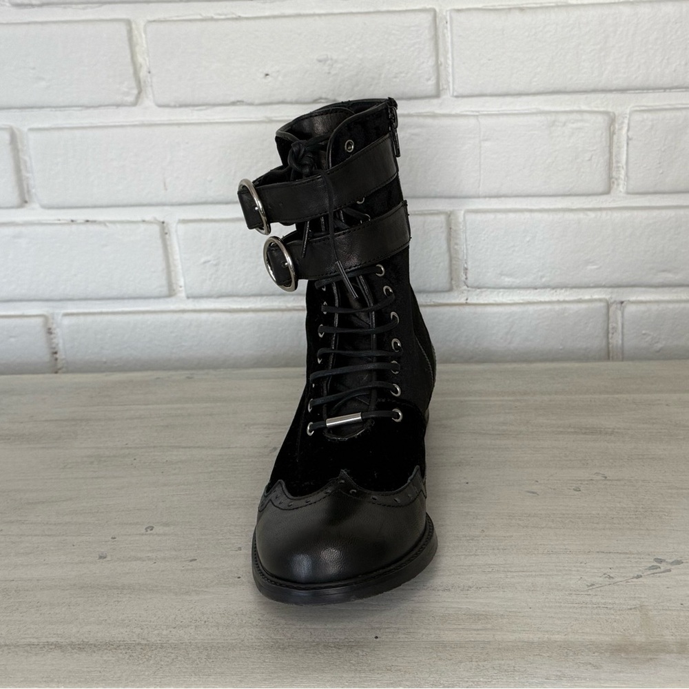 John Fluevog Black Women's Lace-Up Boots - Picture 3 of 16